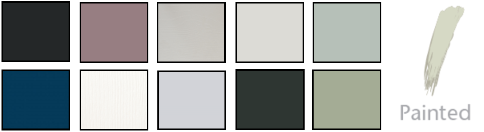 Available colour swatches for Milton Home Storage