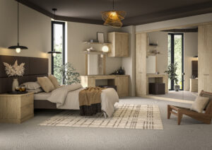 Eaton Casella oak bedroom with wardrobe and storage
