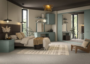 Eaton fern green bedroom with modern interior design